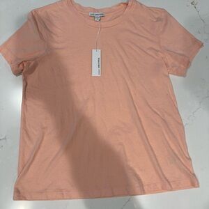 James Perse standard size 1 coral colored cotton tshirt.